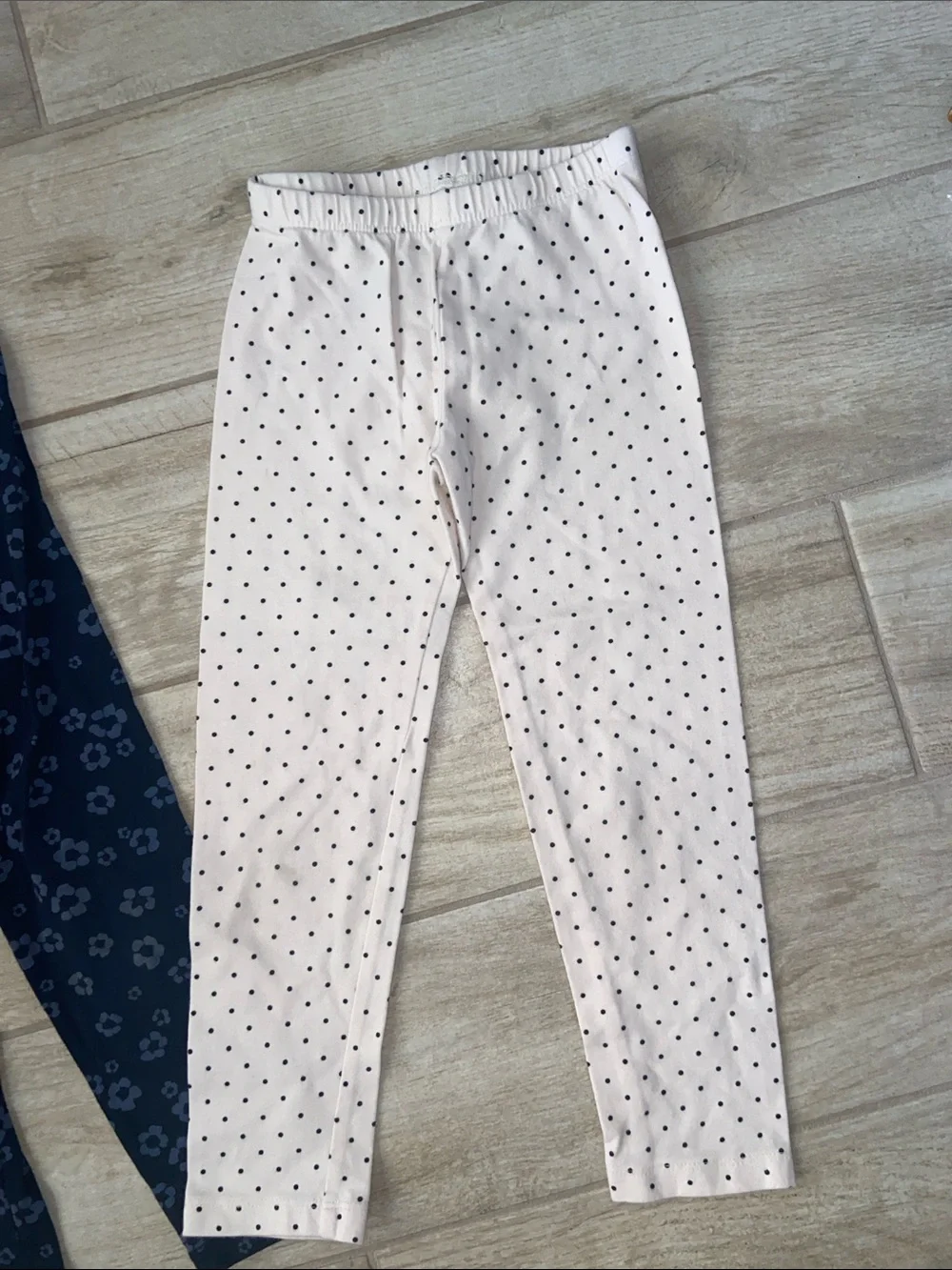GAP Navy & White Striped Hooded Sweatshirt Top Polka Dot and floral Tights Pants